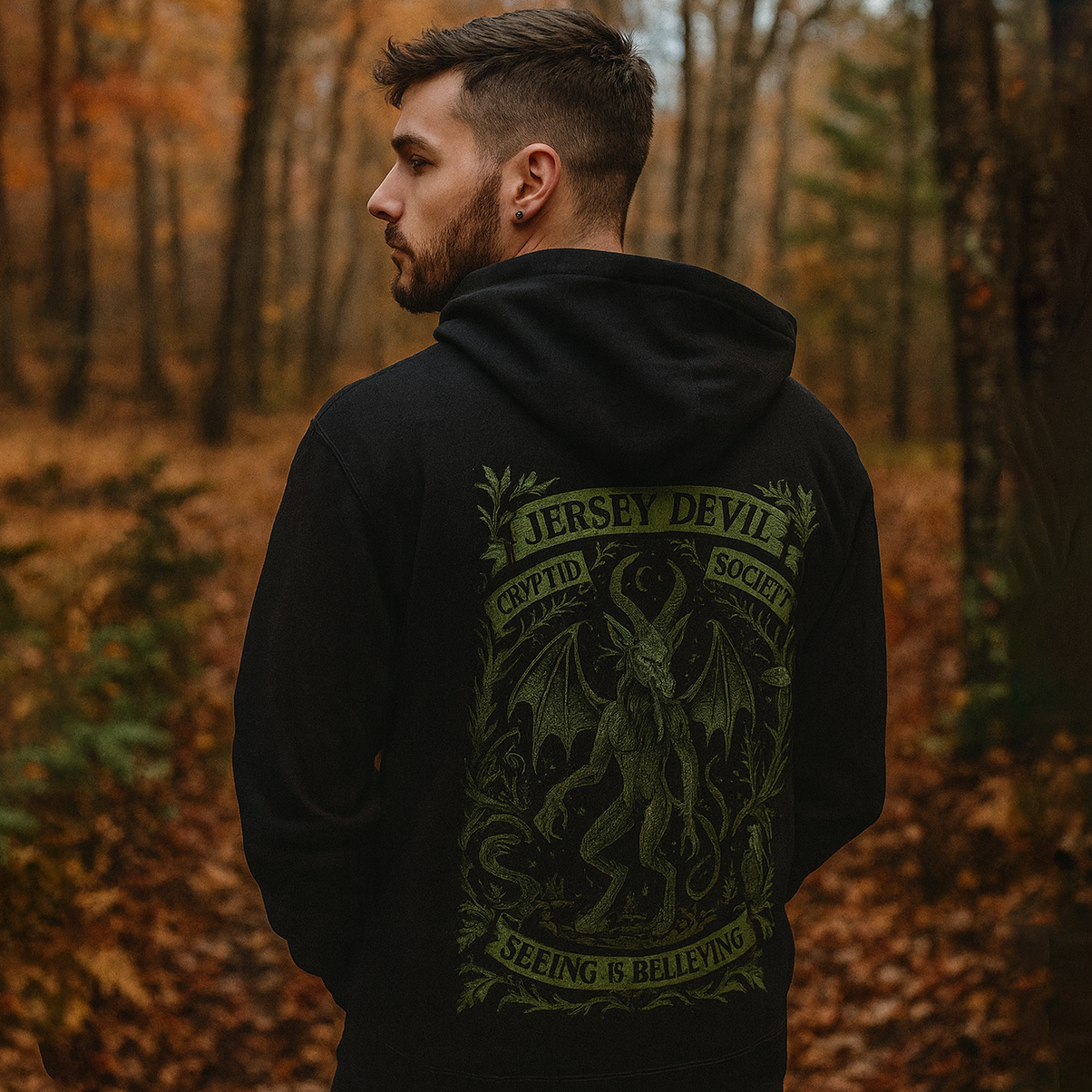Jersey Devil Cryptid Society Zip Up Hoodie - True Jersey