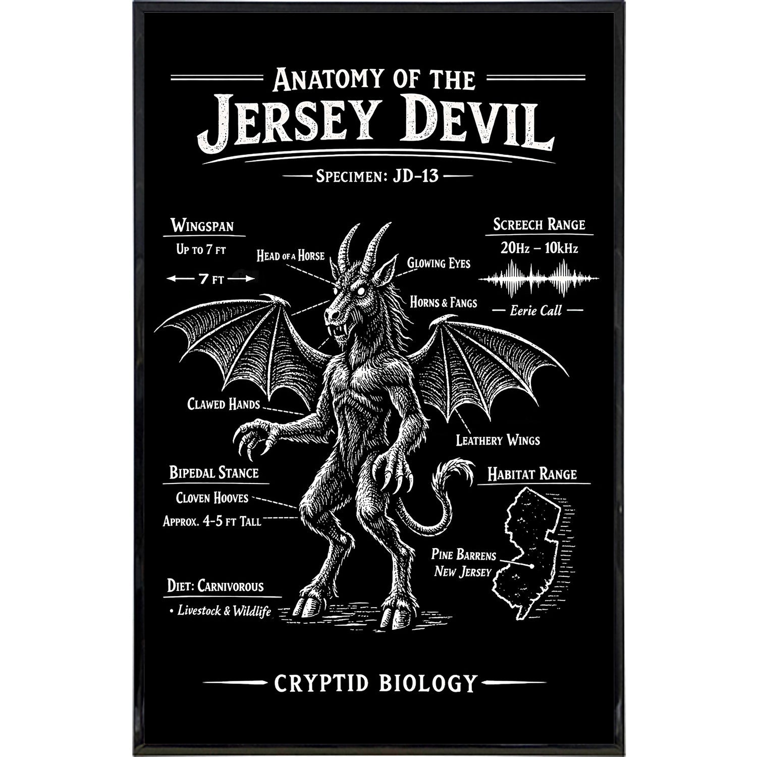 Anatomy of the Jersey Devil Print - Shady Front