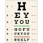 Eye Test Chart Sticker - Shady Front