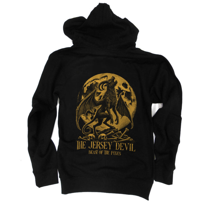 Sudadera con cremallera del Jersey Devil, la bestia de los pinos - True Jersey
