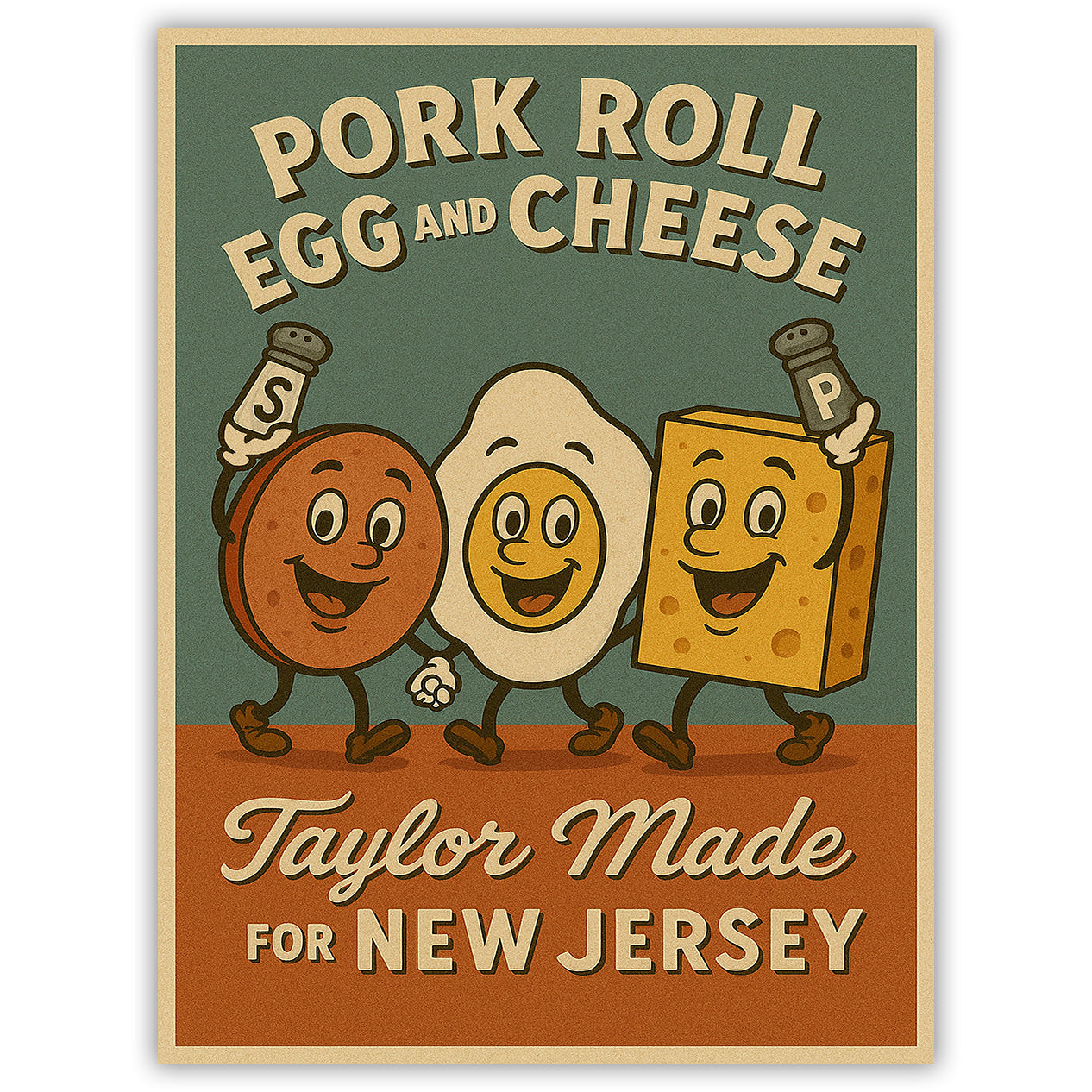 Pork Roll Egg and Cheese Taylor Made Sticker - True Jersey