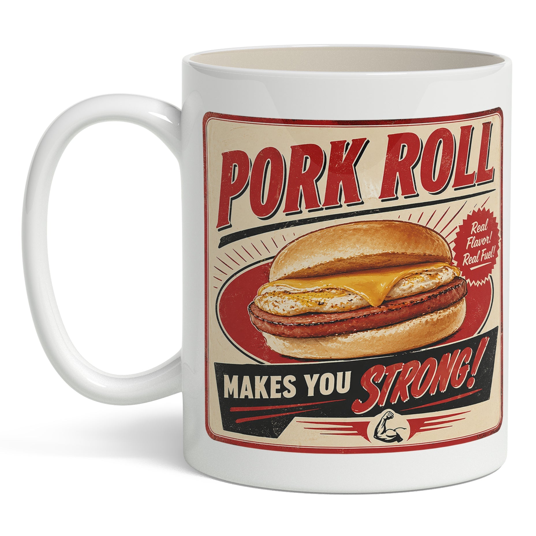 Pork Roll Makes You Strong Mug - True Jersey