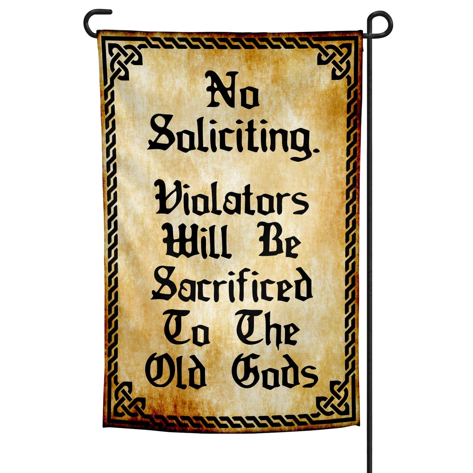 Violators Will Be Sacrificed Garden Flag - True Jersey