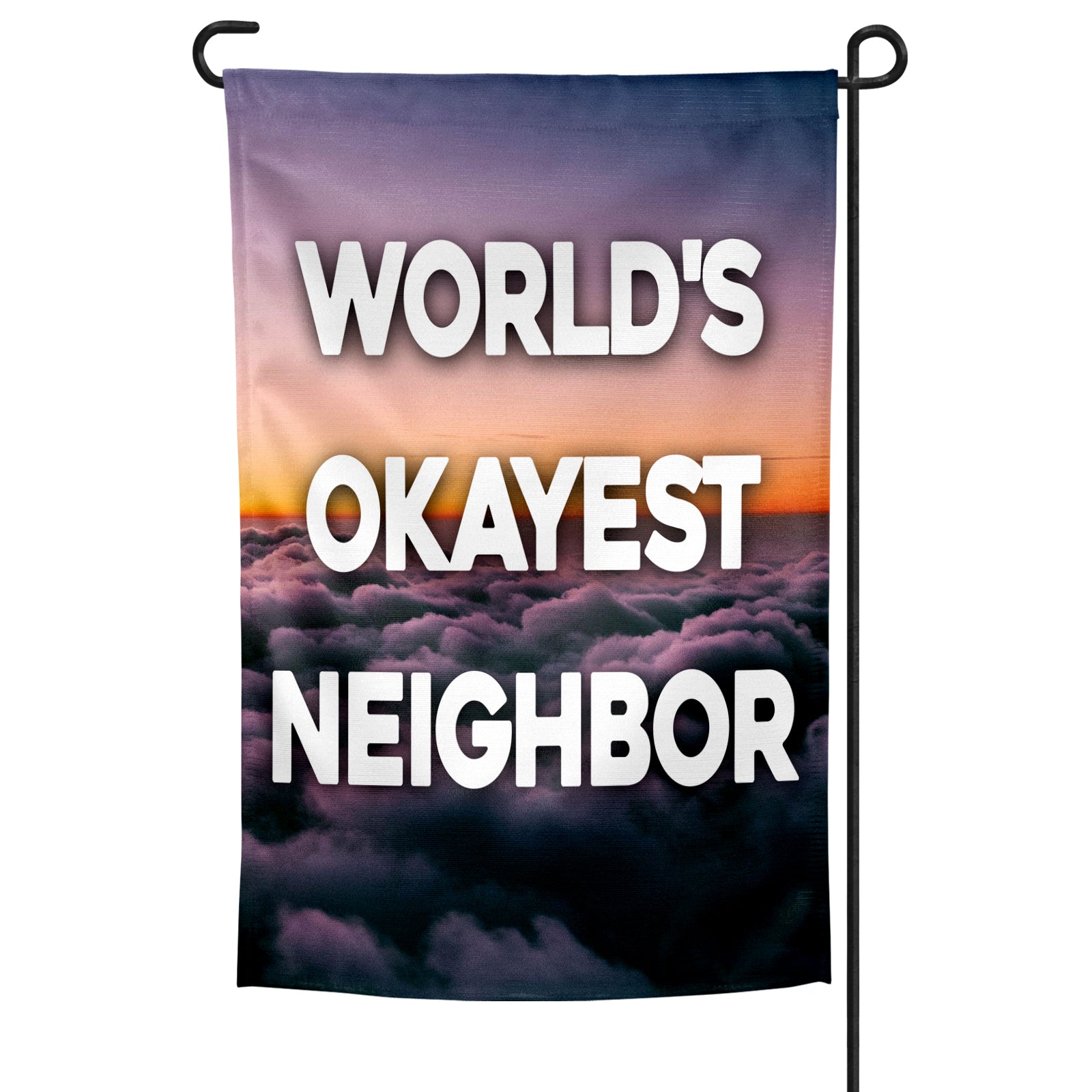 World's Okayest Neighbor Garden Flag - True Jersey