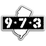 Area Code 973 Sticker - True Jersey