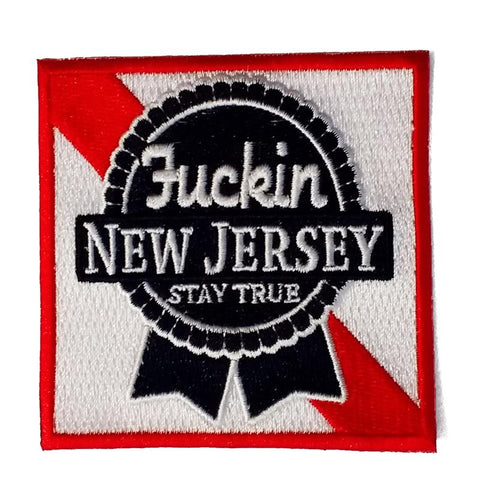 Blue Ribbon F--kin' New Jersey Patch - True Jersey