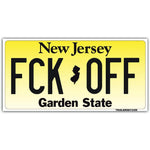 License Plate "FCK OFF" Sticker - True Jersey